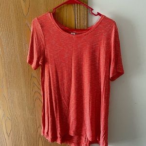 Old navy orange and white striped shirt
